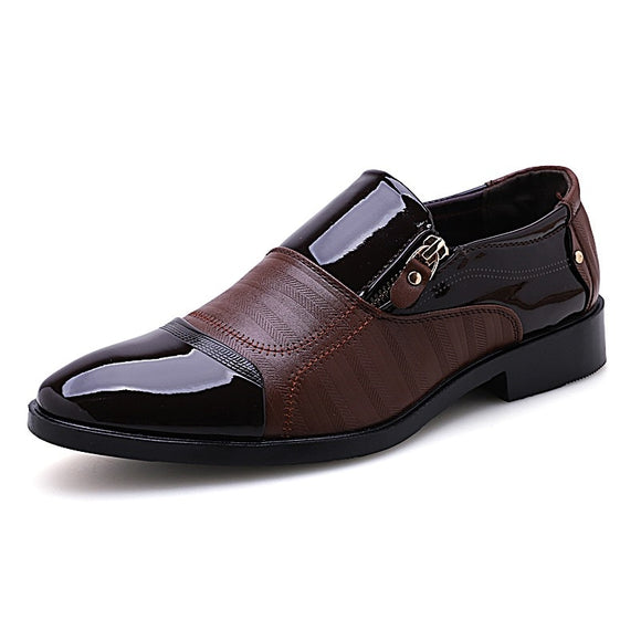 2020 New Men Fashion Slip On Dress Shoes Oxford Business Dress Elegant Formal Wedding Shoes Classic Leather Men's Suits Shoes