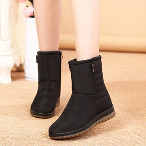 CEYANEAOWinter Women Snow Boots Ladies Waterproof Warm Ankle Boots Wedges Platform Plush Shoes female Botas Mujer Zapatos E765