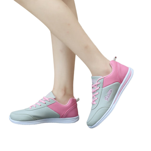 Fashion women's casual shoes flat mixed color running sports casual low heel shoes zapatillas de mujer con tacon cuadrado#g30