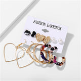 17KM Trendy Pearl Hoop Earrings for Women Fashion Gold Geometirc Circle Butterfly Earrings Brincos Gift Wedding Jewelry