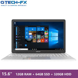 15.6 Notebook 12G RAM 128 SSD 1TB HDD CPU Celeron 4 Core Laptop Business Student Thin Arabic AZERTY Spanish Russian Keyboard