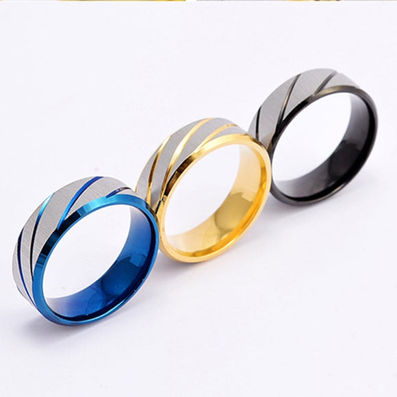 Men's Titanium Steel Ring Mirror Polishing Jewelry Anniversary Engagement Wedding Promise Ring FS99