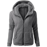 Plus size 5XL women winter jacket Lambskin fashion hooded zipper jacket female winter coat out wear