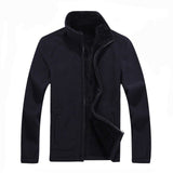 7XL 8XL Mens Softshell Fleece Casual Jackets Men Winter Warm Sweatshirt Woolen Thermal Coats Solid Thickened Velvet Brand Jacket