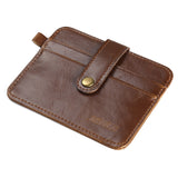 Hot Vintage Crazy Horse Leather Slim Men&#39;s Wallet With Small Money Bag Man Thin Credit Card Holder Mini Purse For Male