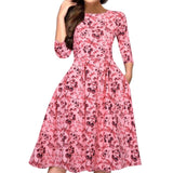 Sagace Dress Women Elegent A-line Vintage Printing Party Vestidos Dresses Вечерние Платья Kobieta Sukienka