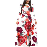 SAGACE Elegant Women Evening Party Dress Summer New Arrival Printed Long /short  Sleeve Big Swing Dress Luxury Ladies Dresses