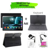 New 10.1 inch Octa Core Tablet PC Android 9.0 Tablet 3G/4G Phone Call 4GB-64GB ROM Bluetooth 4.0 Wi-Fi Tablets+Keyboard