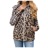 Leopard Print Loose Short Windbreaker Lamb Faux Fur Coat Autumn Winter Coat Women Fashion Fur Elegant Jackets Female Overcoat