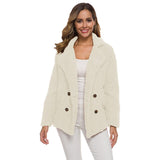 Women Winter Jacket 2020 Double-Breasted Loose Jackets Women's Clothes Warm Fur Long Sleeve Outwear Female Coats Plus Size S-5XL