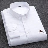 S-8XL Plus Size New Men's 100% Cotton Oxford Shirts Men Long Sleeve Casual Slim Fit  Dress Shirts For Male  Business Shirt Tops
