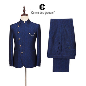 Cenne Des Graoom New Men Suit Latest Design Costume Blazers Vest Pants Tailor-Made Suits Tuxedo 2 Pieces For Wedding Party DG-21
