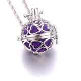 New Aromatherapy jewelry Heart lockets Perfume Diffuser necklace Aroma Diffuser crystal cage Pendant Necklace girl women gift
