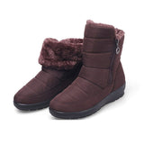 TIMETANG 2019 The new non-slip waterproof winter boots plus cotton velvet women shoes warm light big size 41 42 snow bootsE1872
