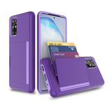 For Samsung S20 Plus A30 A50 S20 Ultra Case Candy Color Armor Business Card Slot Cover For Samsung A10E A20  S10 Note 10 Plus 5G