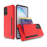 For Samsung S20 Plus A30 A50 S20 Ultra Case Candy Color Armor Business Card Slot Cover For Samsung A10E A20  S10 Note 10 Plus 5G