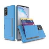 For Samsung S20 Plus A30 A50 S20 Ultra Case Candy Color Armor Business Card Slot Cover For Samsung A10E A20  S10 Note 10 Plus 5G