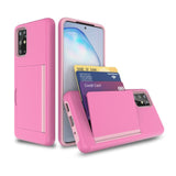 For Samsung S20 Plus A30 A50 S20 Ultra Case Candy Color Armor Business Card Slot Cover For Samsung A10E A20  S10 Note 10 Plus 5G