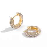 Women CZ Rainbow Earrings Cubic Zirconia Ear Cuff Set for Female Trendy Gold Huggie Clip on Earrings Earcuff Crystal Jewelry