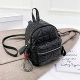 Casual Solid Color Vintage PU Leather Women Backpack Simple Student School Bags Ladies Fashion Small Shoulder Crossbody Bags