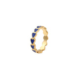 2020 Adorable Colorful Enamel Heart Stacking Matching Gold Rings for Women Minimalist Alloy Jewelry for Women Friend Men's Ring