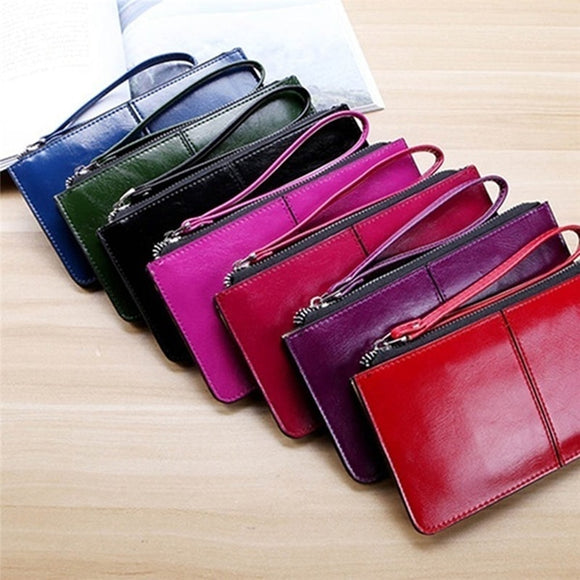 Quality Long Money Pocket Pouch Handbag Fashion Women Wallet Wrist Handle Phone Case Women's Purse Card Holders