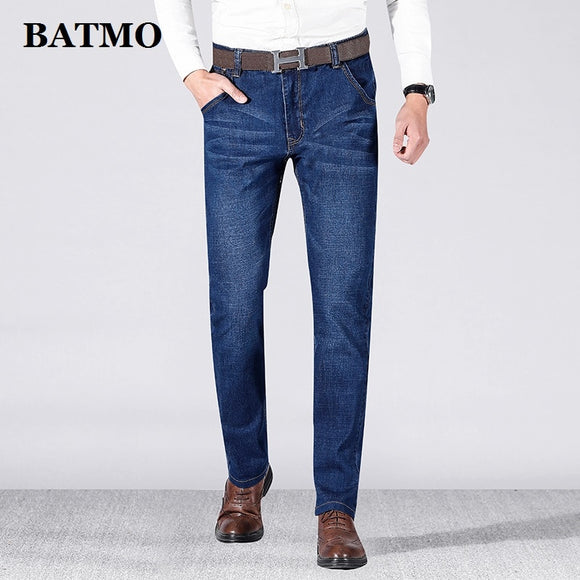Batmo 2019 new arrival high quality casual Straight elastic jeans men,men's slim pants ,skinny jeans men plus-size 28-40 1108