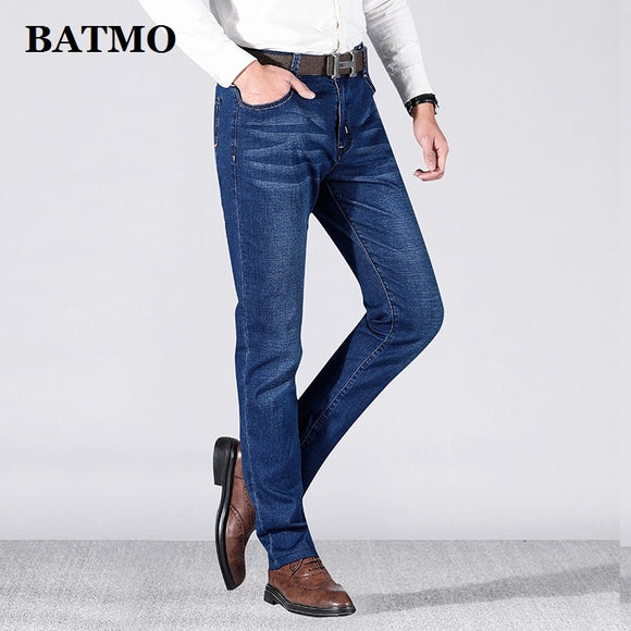 Batmo 2019 new arrival high quality casual Straight elastic jeans men,men's slim pants ,skinny jeans men plus-size 28-40 1110