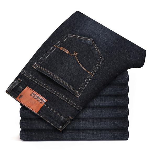 2020 Spring New Men's  Blue Slim Jeans Fashion Casual Advanced Stretch Jeans Male Brand