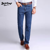 High-quality comfortable cotton men's loose denim jeans 2020 autumn winter brand clothing business casual Trousers blue 40 42