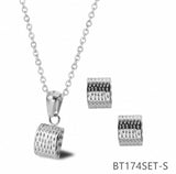 Necklace Pendant Earrings Square Oblong Jewlery Sets for Women Gift Fahion BT174