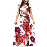 2021 Dresses For Women Ropa Mujer Fashion Women Long Sleeve Floral Boho Print Long Dress Ladies Casual Dress Women's Clothing