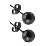 Stainless Steel Ear Post Stud Earrings For Men Women Jewelry Silver Color Ball 2-8mm Dia., 1 Pair