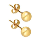 Stainless Steel Ear Post Stud Earrings For Men Women Jewelry Silver Color Ball 2-8mm Dia., 1 Pair