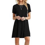 Black Fit And Flare Solid Dress Elegant Straps Sleeveless Plain A Line Dresses Women Summer Autumn Short Dress