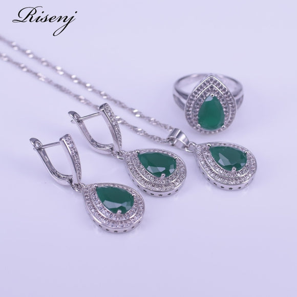 Malay Jade 925 silver jewelry set for women earrings ring necklace set 925 sterling silver costume jewelry set bridal jewelry