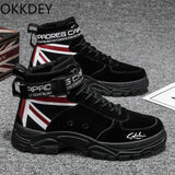 okkdey 2020 Martin boots men's fall/winter British style mid-cut men's boots tooling combat boots retro men's short boots
