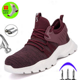 CE Approved Men's Steel Toe Boots Men's Outdoor Non-slip Breathable Safety Protective Work Shoes Puncture Proof Shoes