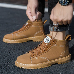 Fashion men's boots men's shoes Martin boots new spring men's shoes casual wild youth canvas shoes tooling shoes men shoes
