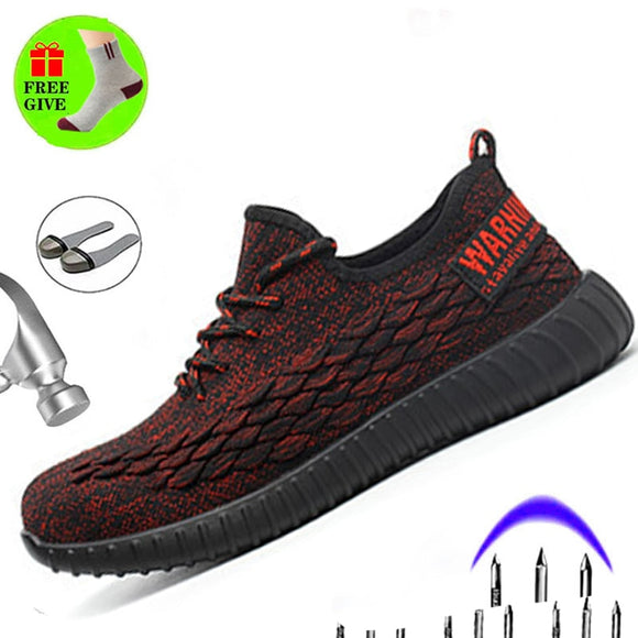 2019 Lightweight Men's Labor Insurance Shoes Anti-smashing Anti-Piercing Work Shoes Comfortable Breathableddeodorans Safets Shoe