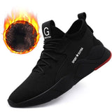 Autumn And Winter Plus Velvet Safety Shoes High Quality Anti-smashing Puncture Men's Boots Comfortable Lightweight Work Shoes