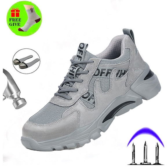 New work boots safety steel toe shoes men's sports shoes puncture-proof boots safety shoes men's industrial shoes safety boots