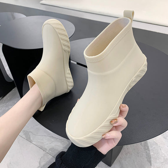 Japan Style Woman Rainboots,Women Ankle Rubber boot,Non-slip Kitchen Water Shoes,Mark Shopping Platforms Shoe,Galoshes,Dropship