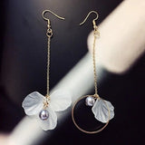 European And American Fashion Vintage Hollow Out Triangle Marble Round Beads Leaf Earrings For Woman Girls Jewelry