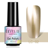 LILYCUTE Glitter Nail Gel Polish  Nail Color Glitter Sequins Matte Effect Gel Long Lasting Base Top Coat Nail Art