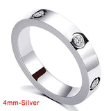 2021 Hot Stainless Steel Crystal Rings for Women Fashion Titanium Bague Femme Wedding Engagement Ring Lover Luxury Brand Jewelry