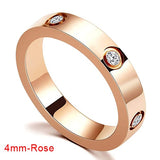 2021 Hot Stainless Steel Crystal Rings for Women Fashion Titanium Bague Femme Wedding Engagement Ring Lover Luxury Brand Jewelry