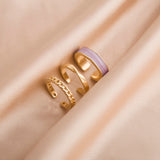LATS 2021 New Gothic Style Three Piece Opening Rings for Woman Fashion Jewelry European and American Wedding Party Sexy Ring