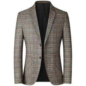 BOLUBAO 2021 Spring Autumn Men’s Blazers British Printed Wedding Business Casual Suits Male Formal Blazers