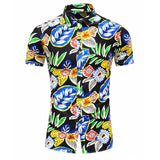 LIFENWENNA Summer Hawaiian Shirt Men Fashion Personality Print Short Sleeve Shirts Male Casual Plus Size Beach Holiday Shirt 7XL